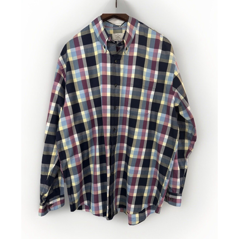 Cutter & Buck XL Cotton Multi Color Plaid Look Long Sleeve Shirt